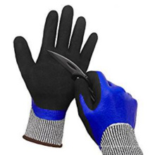 Double Dipped Sandy Nitrile Non-slip Water Cut Resistant Working Gloves